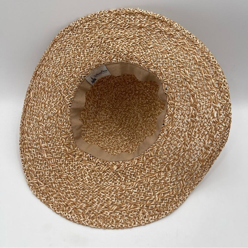 DISNEY PARKS Mickey Mouse Hat Floppy Straw Natural Sun Disney World Beach Tan - Picture 4 of 14